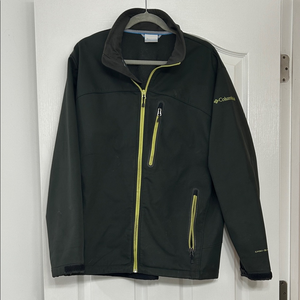 Columbia Men's Green Performance Jacket with Yellow Trim